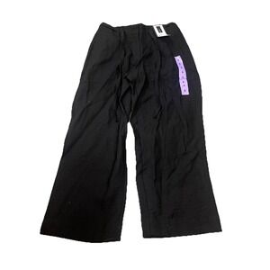 NWT Women's Black DKNY Light Weight Summer Wide Leg Pants Size *14*